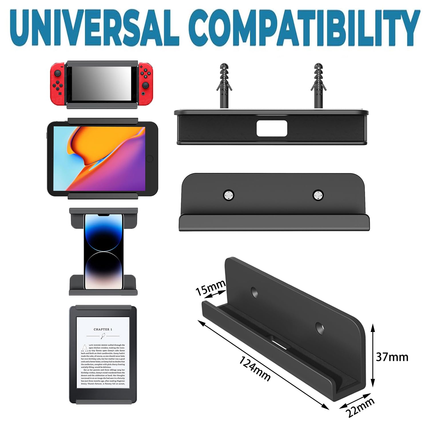 Supporto Tablet Da Muro Universale Compatibile con iPad iPhone Samsung Surface Huawei Xiaomi Lenovo