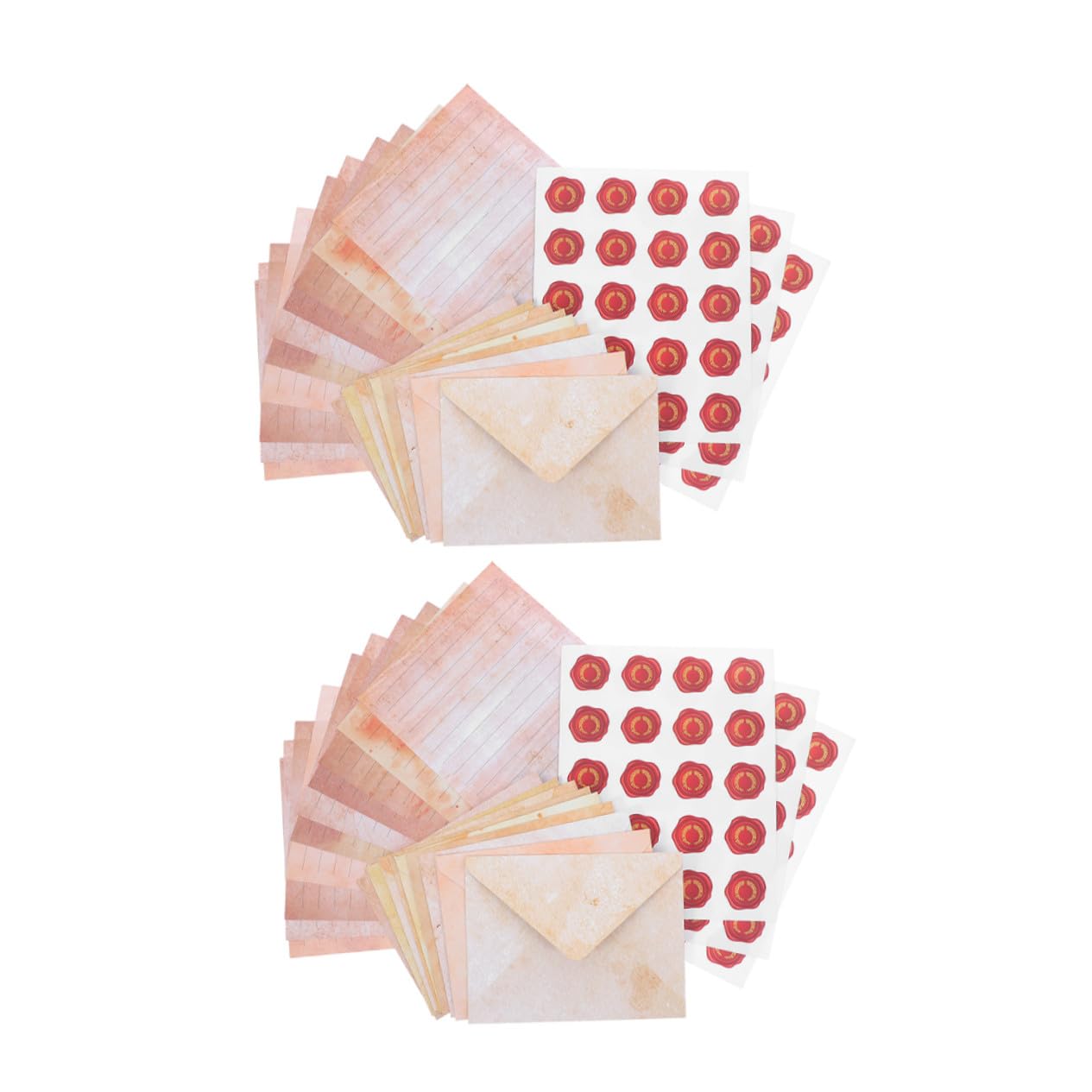 Lot de 100 S et Sets de Ensembles Papier à Lettres Vintage et Enveloppes