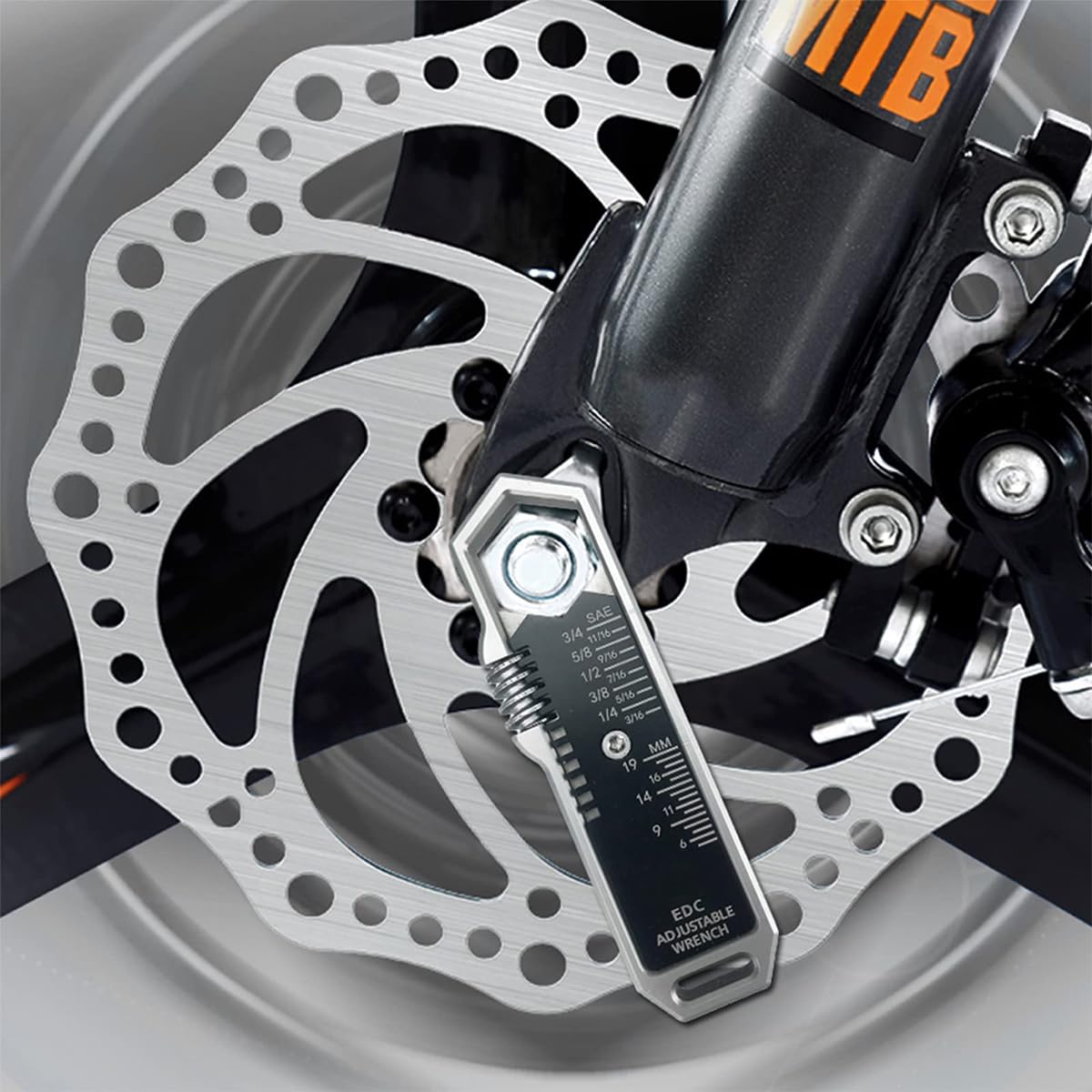 Sarini Clé à molette multifonctionnelle Mini-clé à molette Portable EDC pour l'extérieur La clé hexagonale réglable est Petite et Pratique et C'est Un incontournable pour Les Voyages
