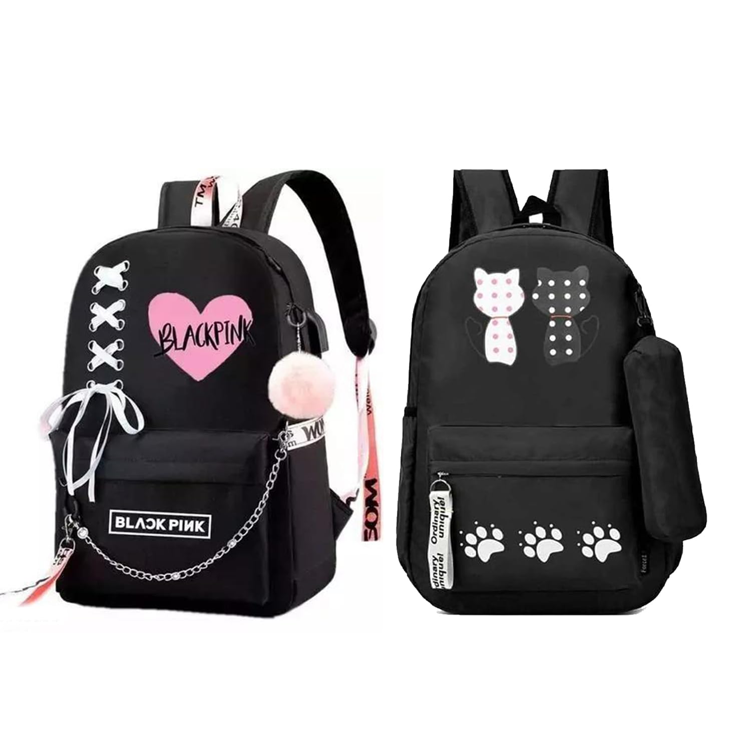 KAUSBABI Blackpink Bags For Girls School Backpacks Blackpink KPOP Theme |Backpack for Student College School Bag For Women |Best Rakhi Gifts Pack of 2,Black (B0DC6H2W75) Amazon Price History, Amazon Price Tracker