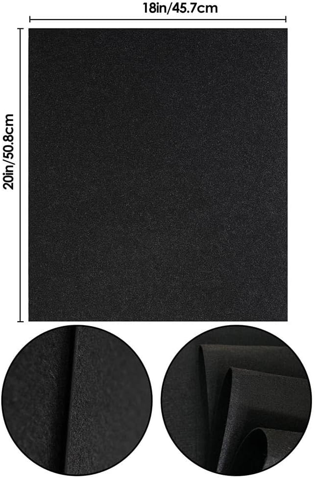 Disposable Bird Cage Liners, 1mm Thickened Felt Fabric, Precut 20x18in Mats for Parrot, Parakeet, Conure, Hamster, Rabbit, 30-Pack(black)