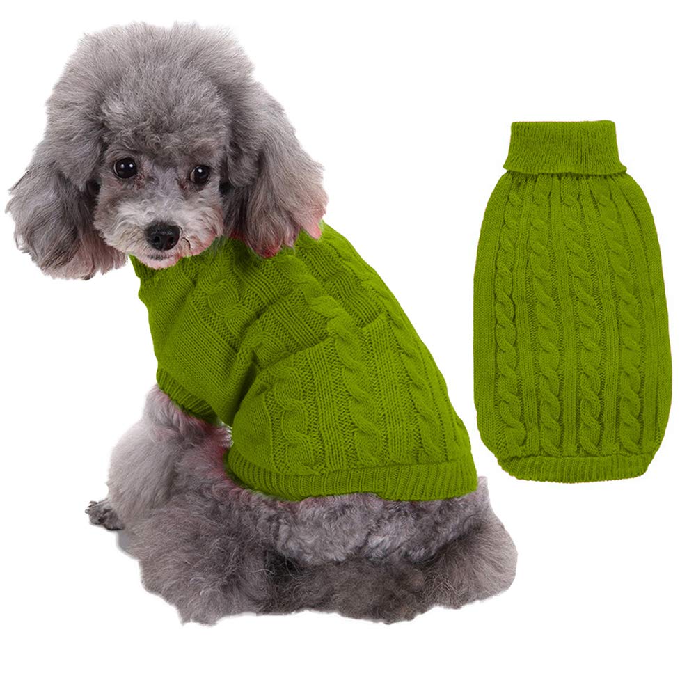 RayMinsino Dog pet sweaters, warm pet sweaters, cute knit solid color dog sweaters for small dogs, girls and boys, dog sweater coats, warm clothes for puppies, kittens and cats — image 1