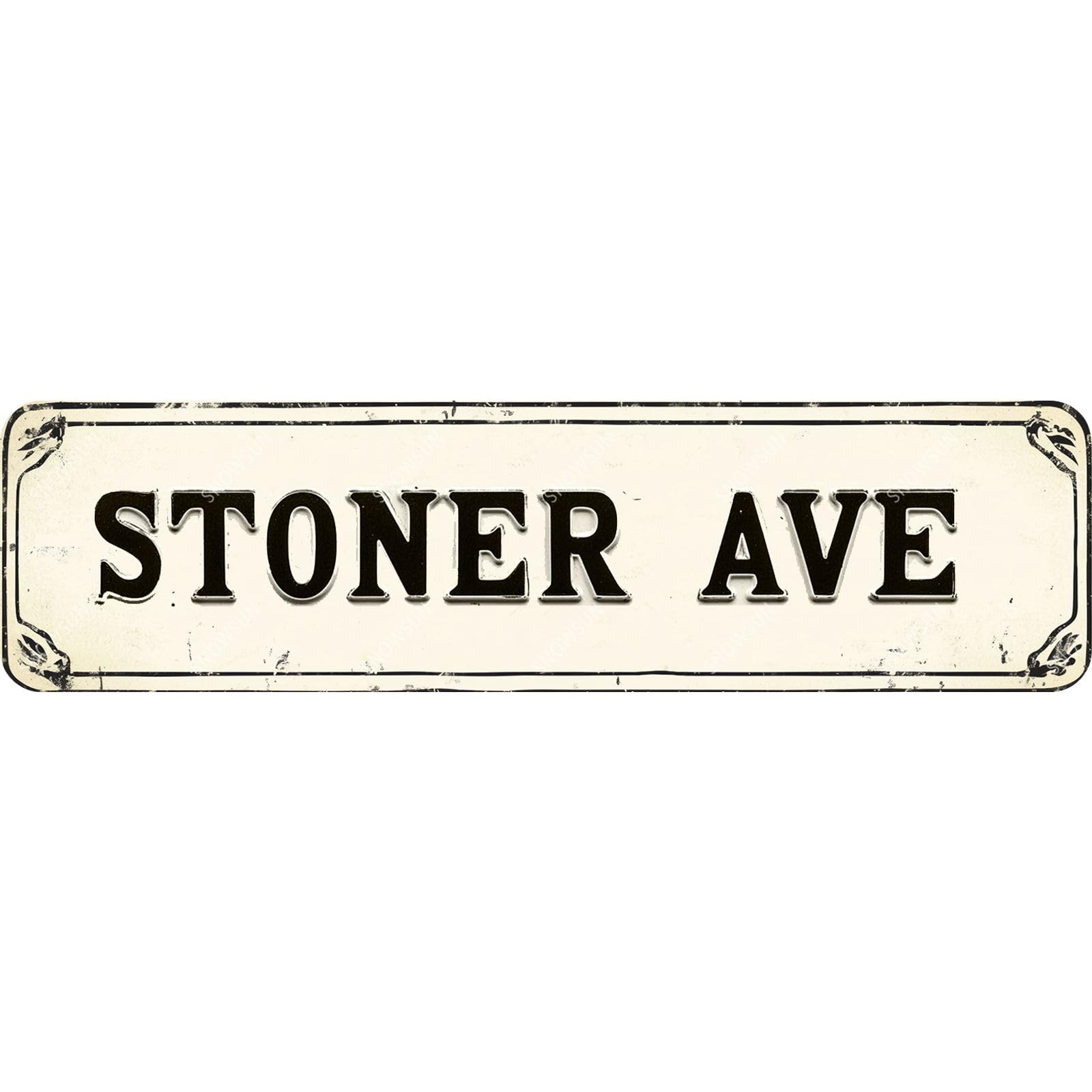 Stoner Ave Street Tin Sign Aluminum Metal Sign Wall Decor for Home Farmhouse Bar Cafe Fence Yard Decor 4x16 Inch