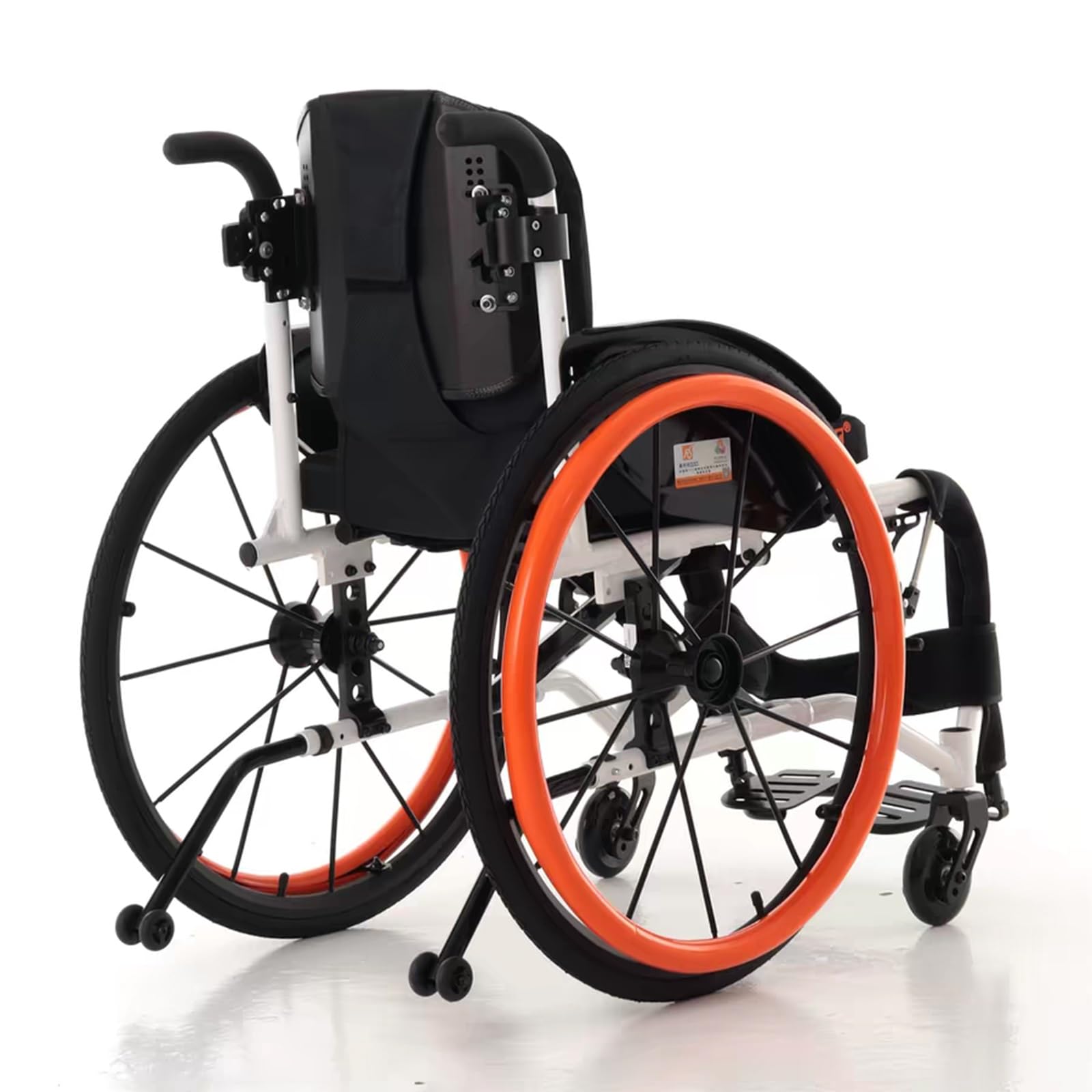 Sedia a rotelle pieghevole e semovente, Alluminio, Leggero, Compatto(Seat width 42cm/16.5in)