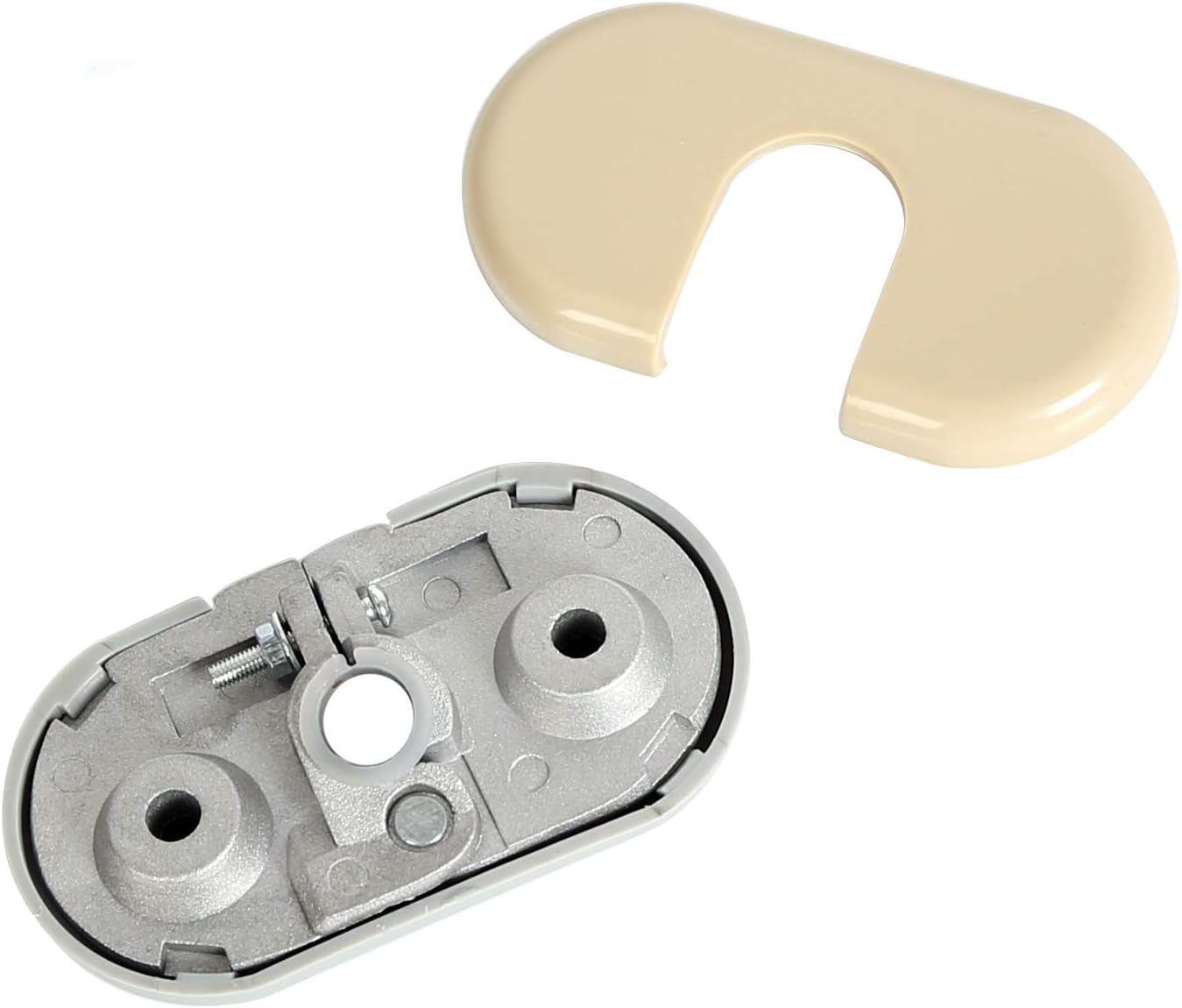 ECOTRIC Sun Visor Support Bracket &amp; Cover Repair Kits Compatible with 02-05 Ford Explorer Lincoln Aviator Mercury Monutaineer Front Right Replacement for 924-279, 4L2Z7804104BAB Passenger Side