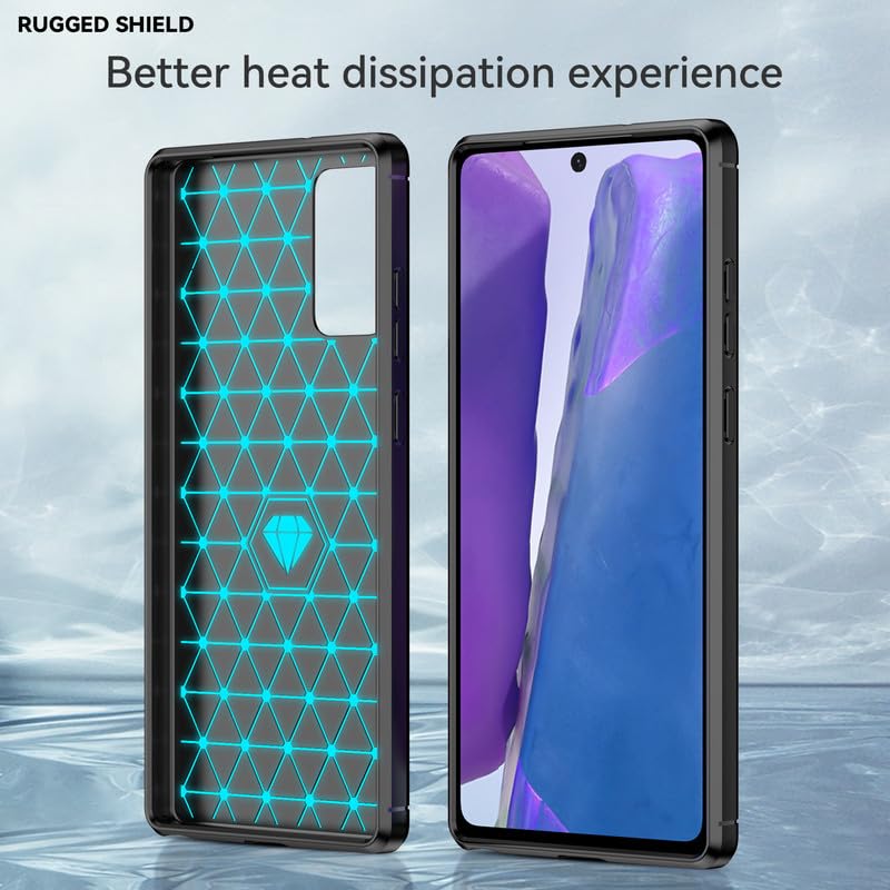 Image of Hybrid Carbon Fiber Back Case for Samsung Galaxy Note 20 (Black)