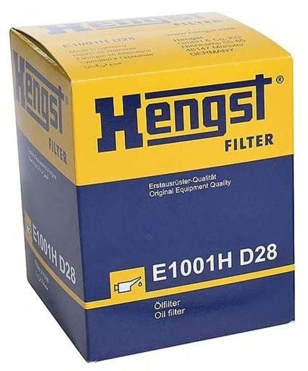 Hengst E1001H D28 Engine Oil Filter for Porsche Cayenne Models