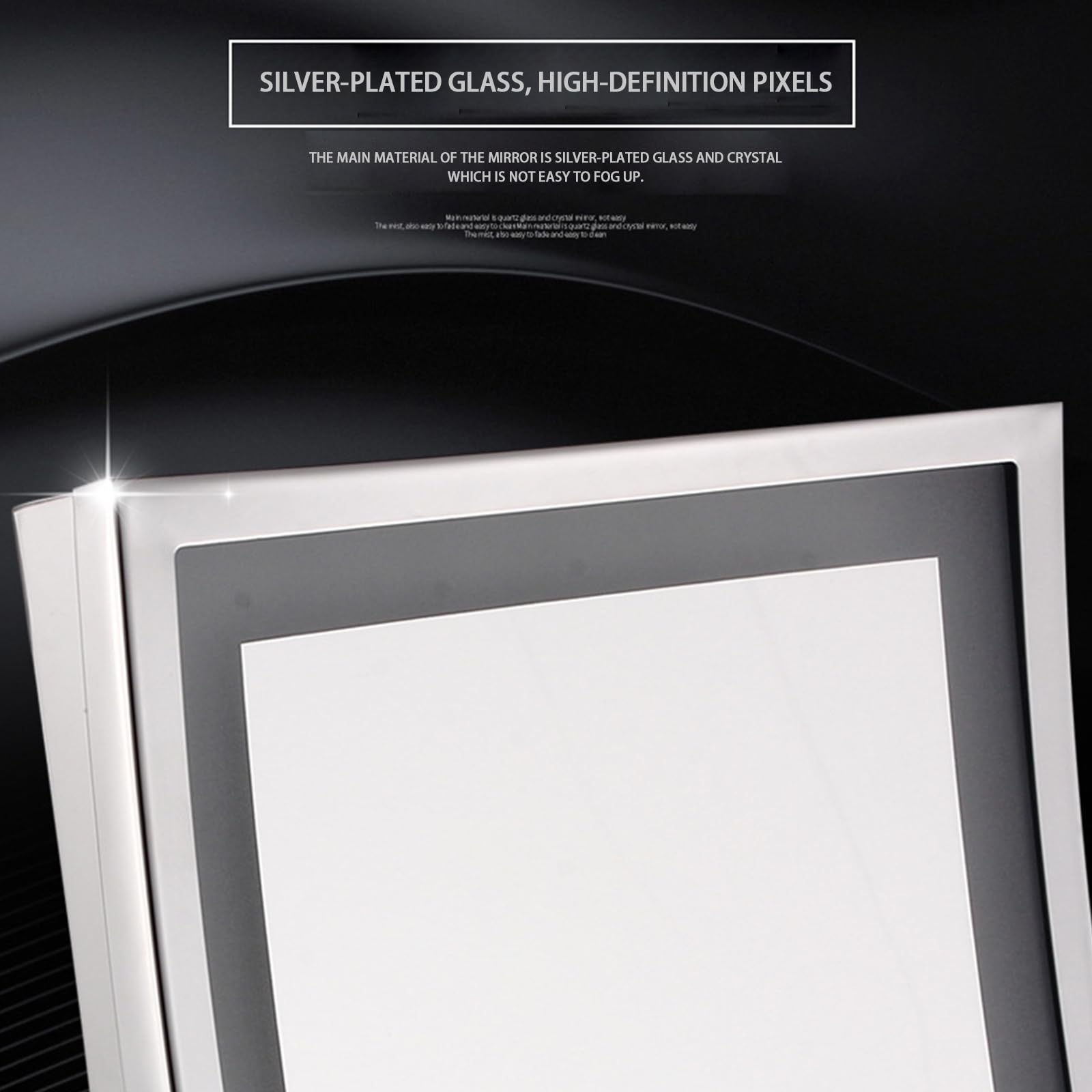 BIJOOT Miroir De Maquillage LED Carré Montage Mural Salle De Bain Miroir De Beauté Pliant Miroir Grossissant Double Face (Installation Dissimulée),Chrome,5X