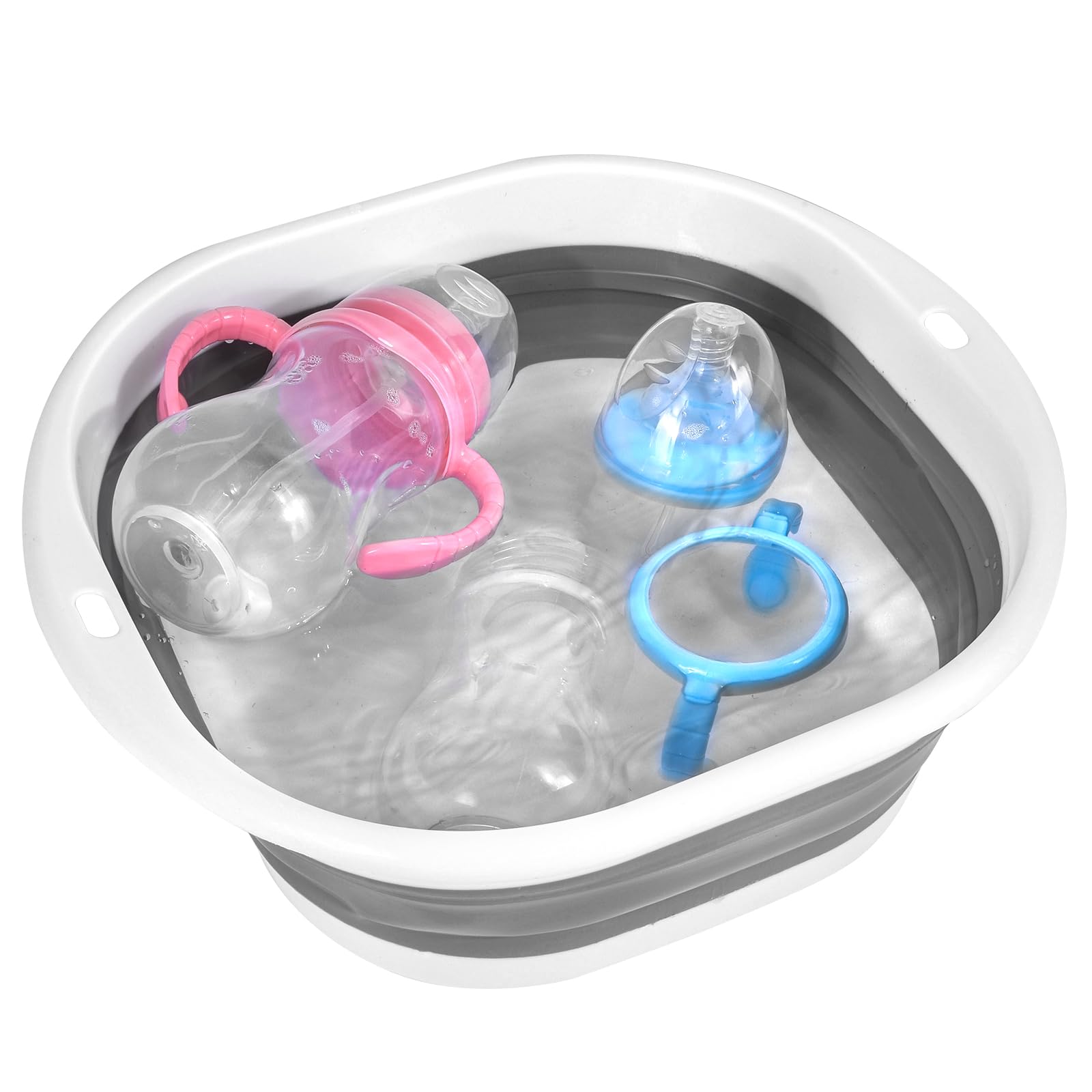 Foldable Baby Bottle Washing Basin, Baby wash Basin, Baby dishwashing Basin, Travel and Picnic Essential, Saves Space and can be Put into a Backpack