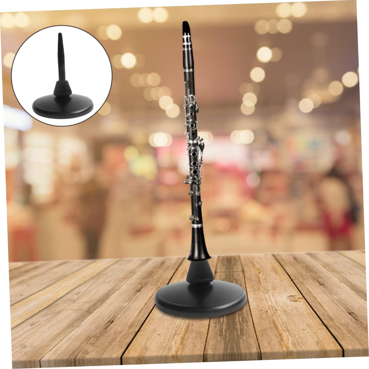 Abaodam Durable Flute and Clarinet Stand Portable Instrument Accessory with Stable Base Smooth Edges and Space Saving Design for Woodwind Display and Storage