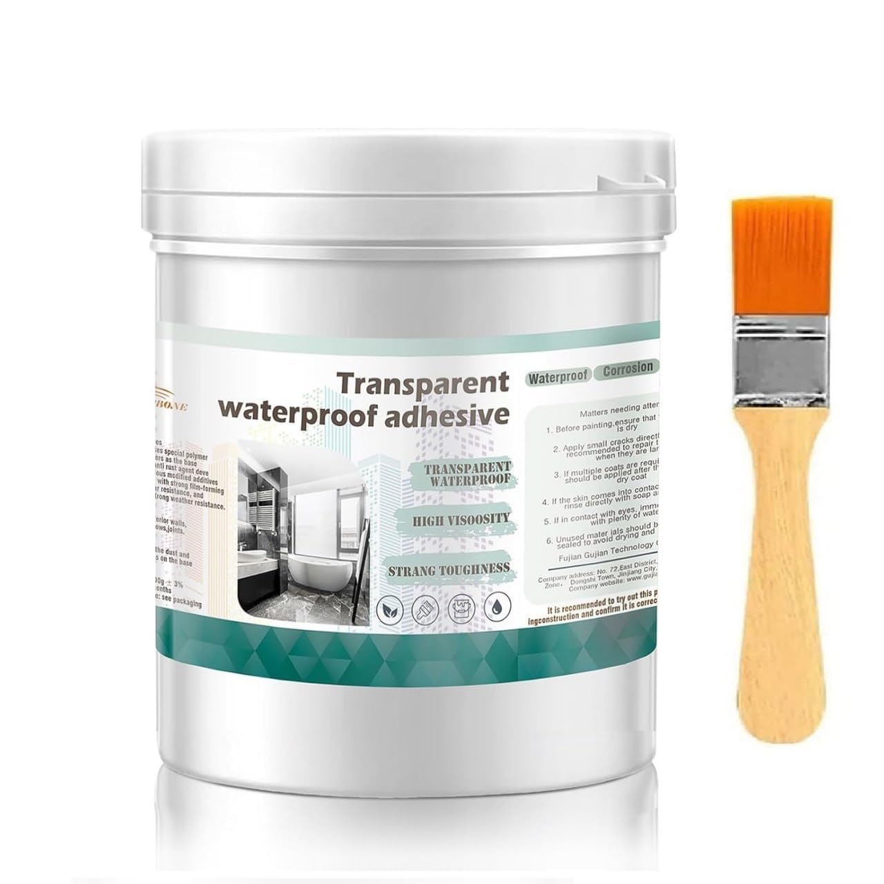 Kwinto Waterproofing Solution for Homes, Terraces, Roofs Transparent Crack Seal Agent 300g with brush, Roof Sealant Waterproof Gel For steel, ceramic tile, marble, wood, metal Crack Seal Agent (B0C91734Z6) Amazon Price History, Amazon Price Tracker