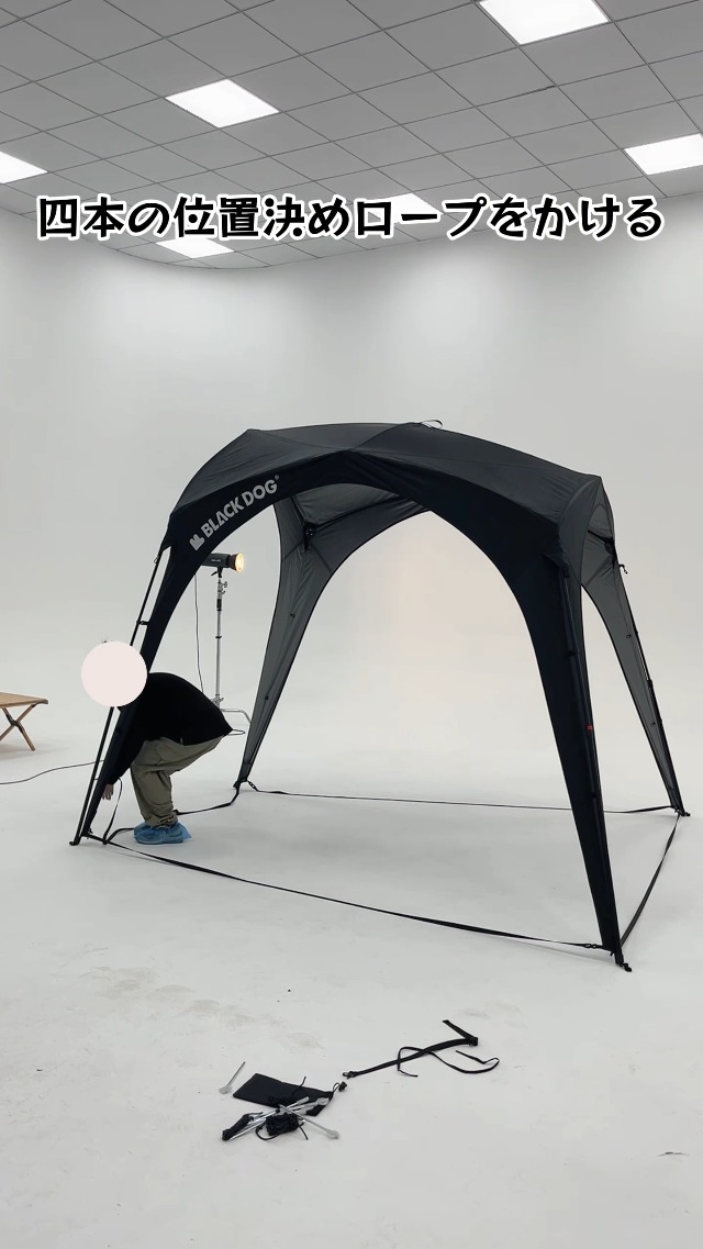 Amazon | 【公式】BLACKDOG ワンタッチタープ 3×3×2.2m 自立型 4-6人用