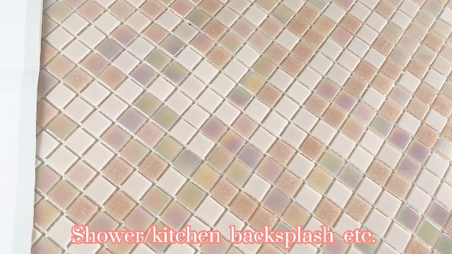 smafusion 11.5sqft Pink Shower Tile, Swimming Pool Mosaic
