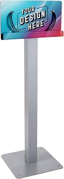 KwikBoost Phone Charging Station Floor Stand, Custom Charging Kiosk with Lightning and USB-C Cables for Hotels Offices Schools Waiting Rooms