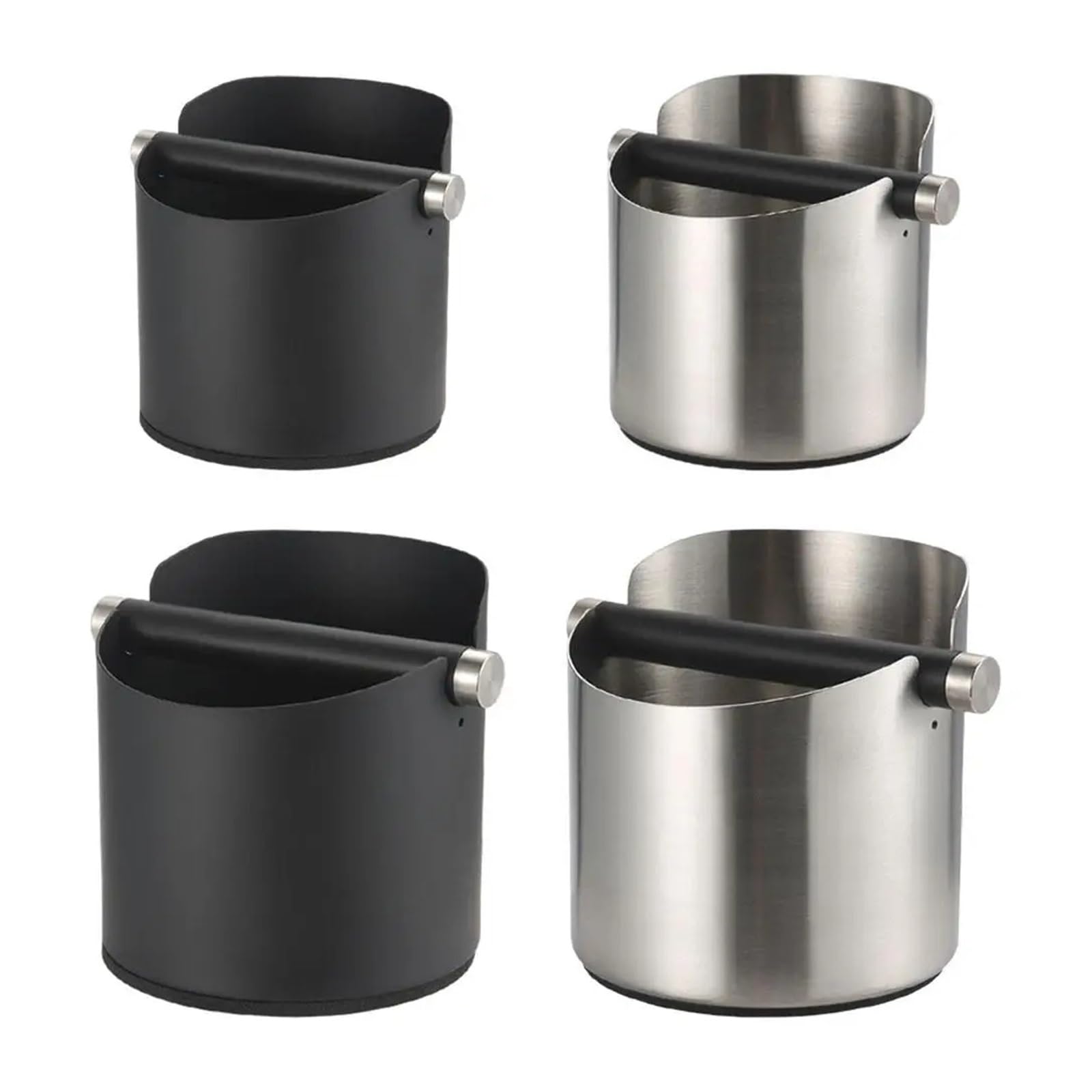 Coffee Knock Box Style Espresso Dump Bin Espresso Puck Smaltimento for La Casa Cucina Ufficio Accessori for Macchine Da Caffè Strumenti(Silver S)