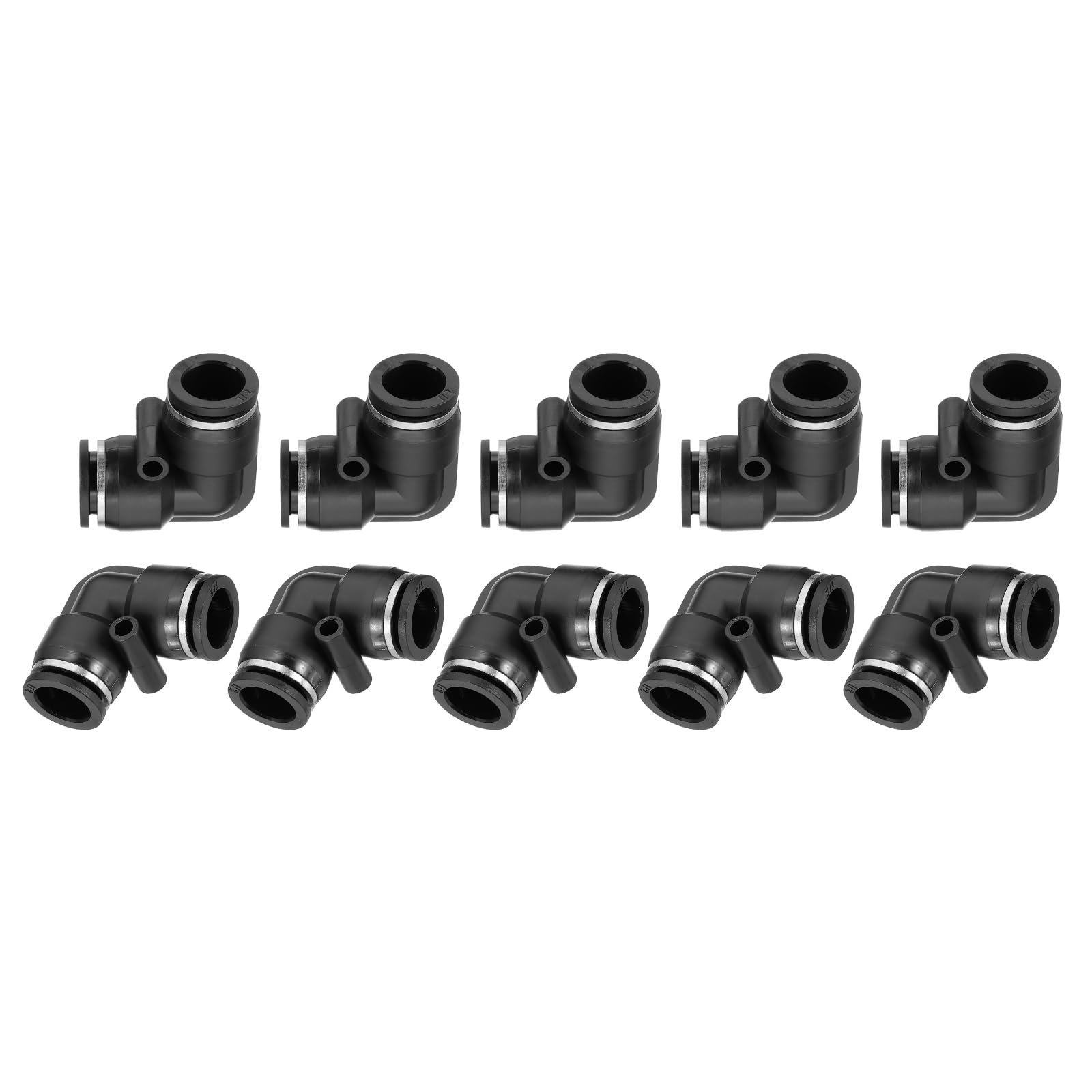 Raccord coudé mâle 90 degrés 1/2 po OD pour tuyau d'eau lot de 10 noir