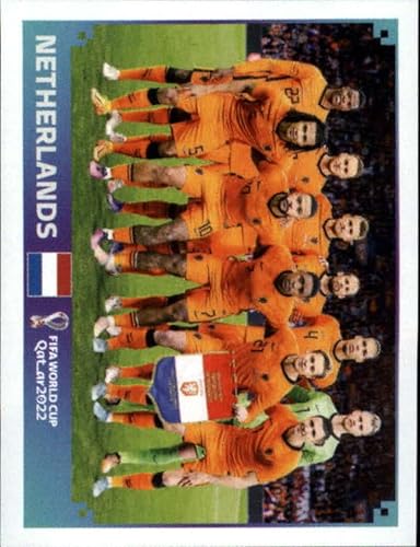 2022 Panini World Cup Qatar Sticker NED1 Team Photo Group A Netherlands Mini Sticker Trading Card
