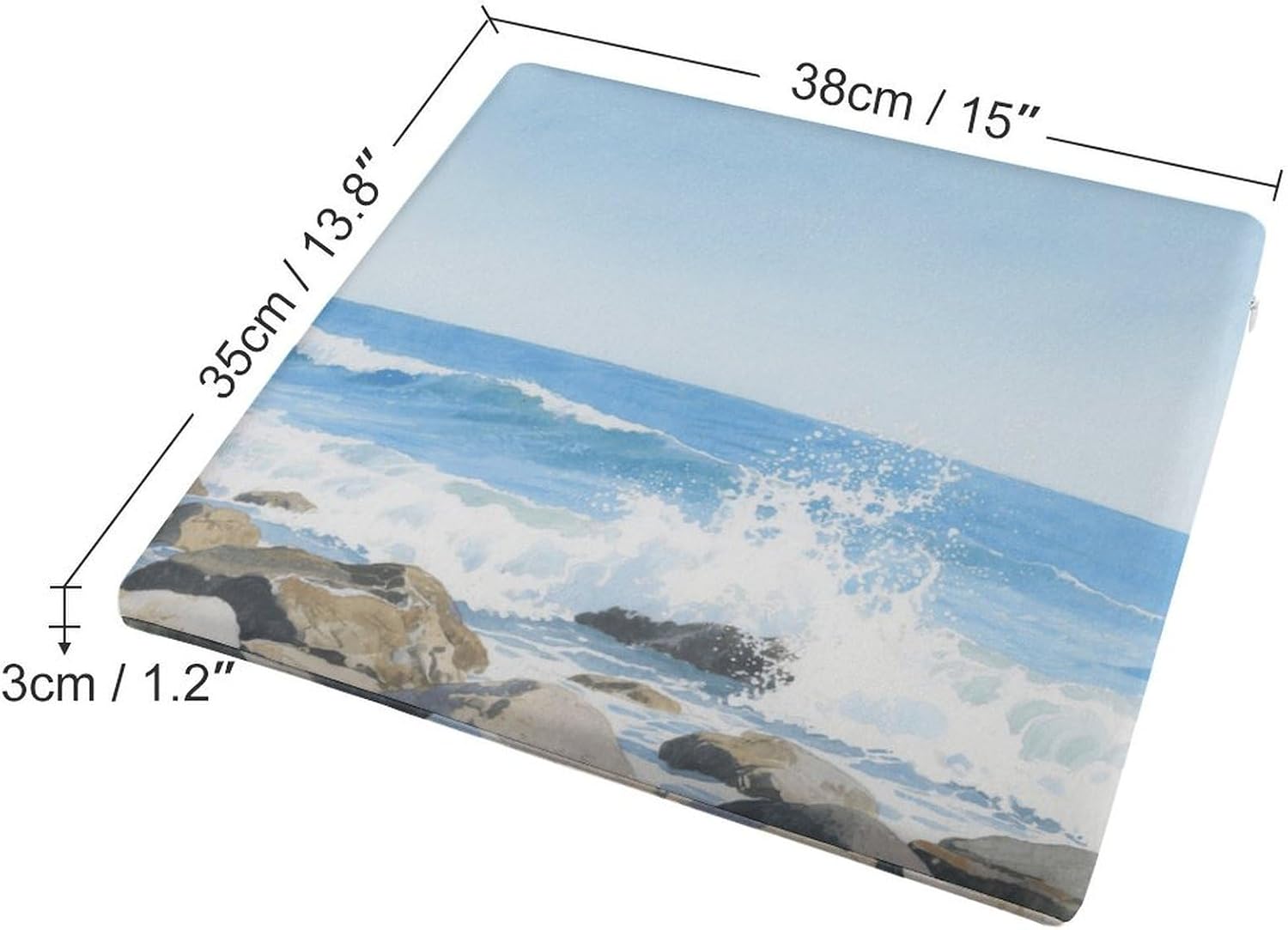 Glacier Cracks Chair Cushion Floor Pillow Stool Cushion | Cushions with Removable Cover with Square Memory for for Chair Living Room Balcony Office Sofa,13.8*15*1.2 Inch