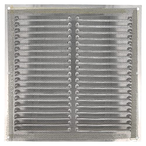 Amig - Square Aluminium Ventilation Grille with Mosquito Net, Silver, 200 x 200 mm - Image 2