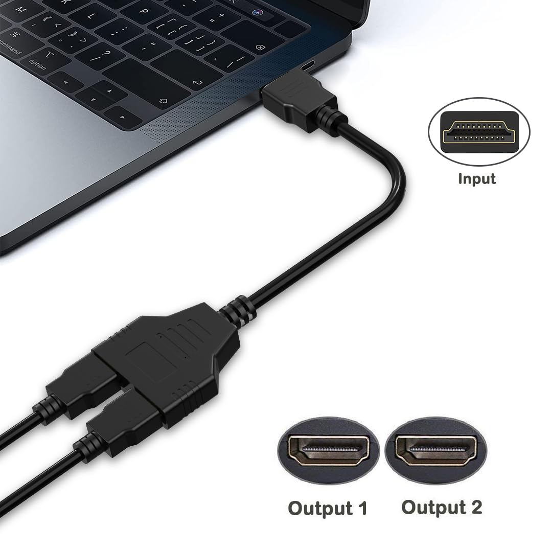 YOUXIU-Adaptateur Prise HDMI Mâle Vers Double HDMI Femelle Multiprise