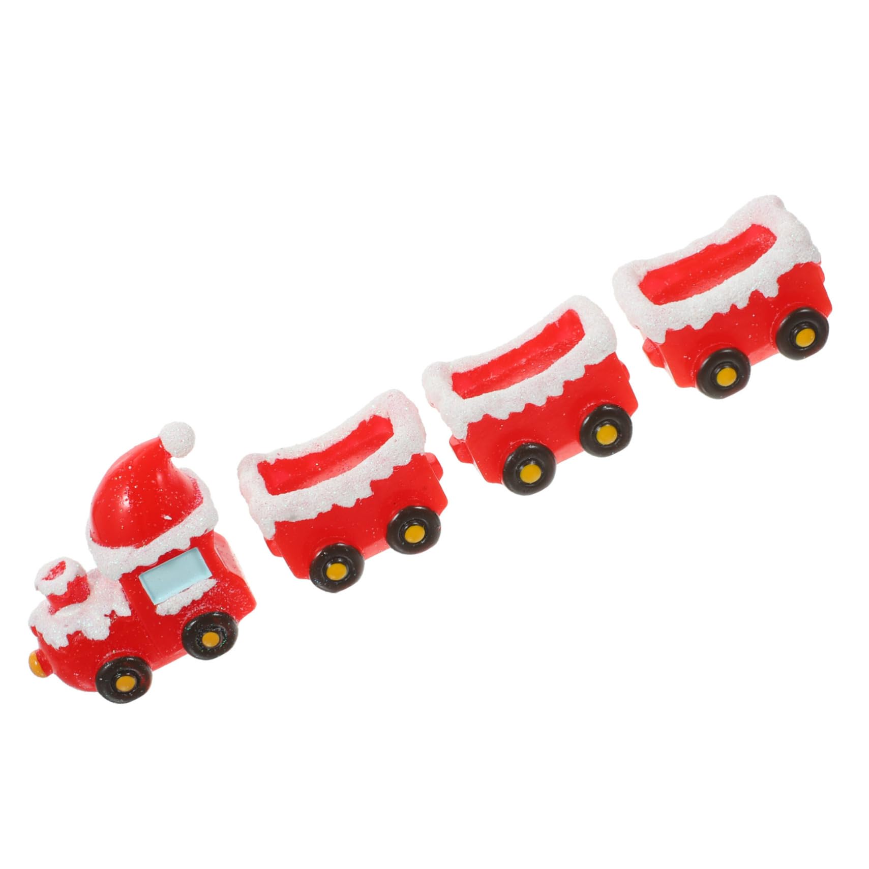 Mikikit 5 Set Ornamenti Del Treno Di Natale Figurina Cervo Scena Del Villaggio Di Natale Micro Articoli Natalizi Arredamento Natalizio Accessori Miniatura Di Natale Resina