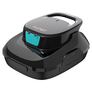 AIPER Scuba 2025 Cordless Pool Cleaner, Upgrade 95-Min Runtime, 1450GPH Strong Suction, Pool Vacuum for Above-Ground Pools up to 860 Sq.ft, Black - Amazon product rated Grade A