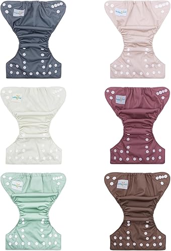 Miniatura 2 de babygoal Pañales de tela para recién nacidos, paquete de 13 unidades para niñas prematuras de 5-12 libras, 6 unidades con 6 insertos y bolsa para