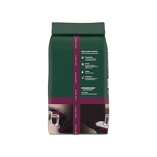 Miniatura 9 de Starbucks - Café molido tostado oscuro Espresso Roast 100% Arábica, 1 bolsa (18 onzas)