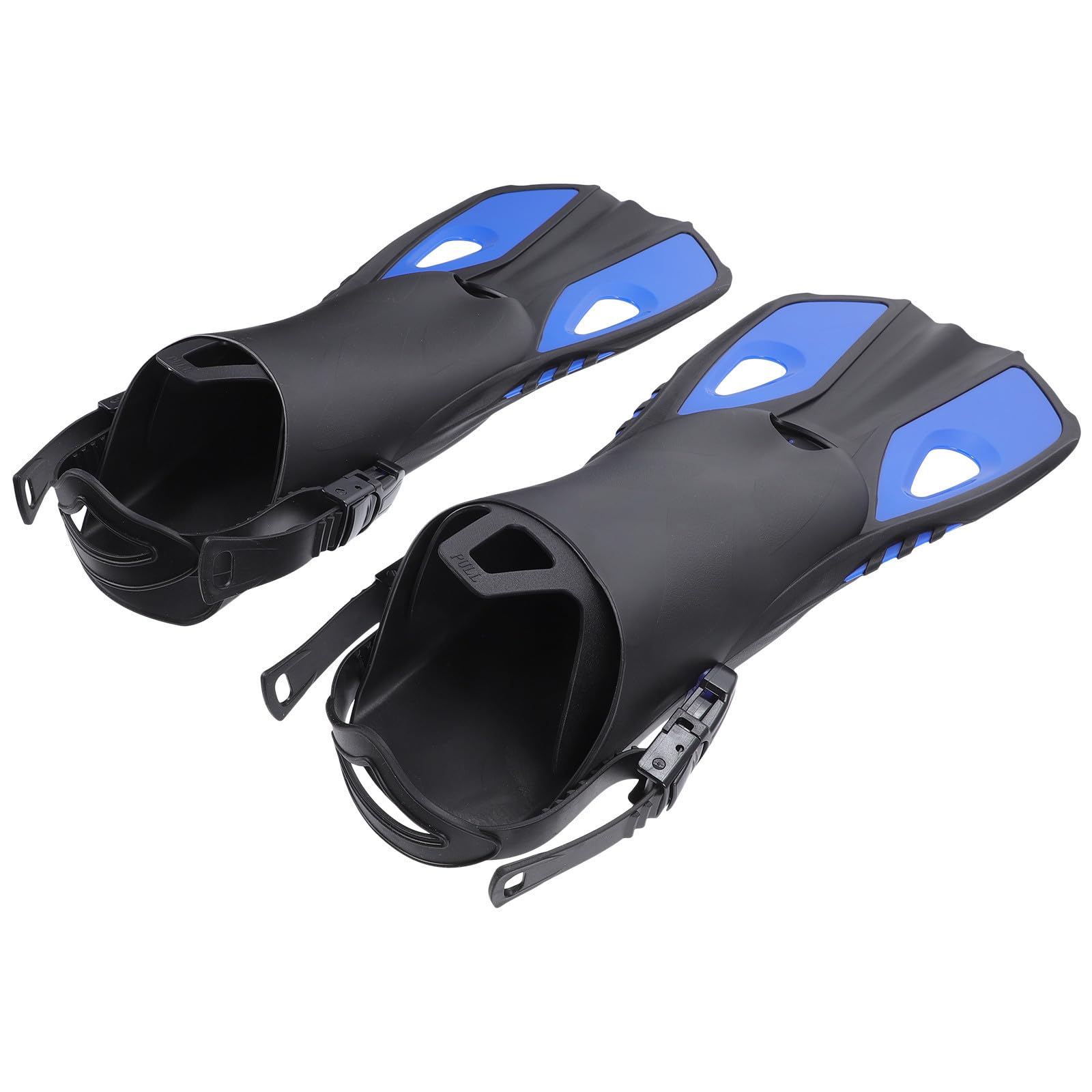 Aletas de Buceo para Adultos, Goma Azul, Ajuste Rápido | Uso en Agua Salada y Playa, Fácil de Quitar, Compatibles con Escarpines Acuáticos, Talla Regulable