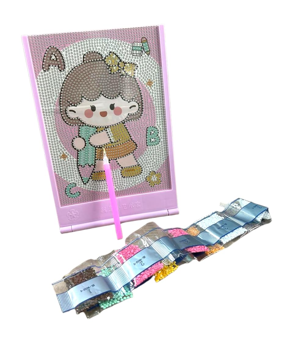 Prezzie Villa 5D Diamond Painting Kits for Kids Plastic Frame & Stand Diamond Arts and Crafts Children Random Design Sent (B0CKWGYMC6) Amazon Price History, Amazon Price Tracker