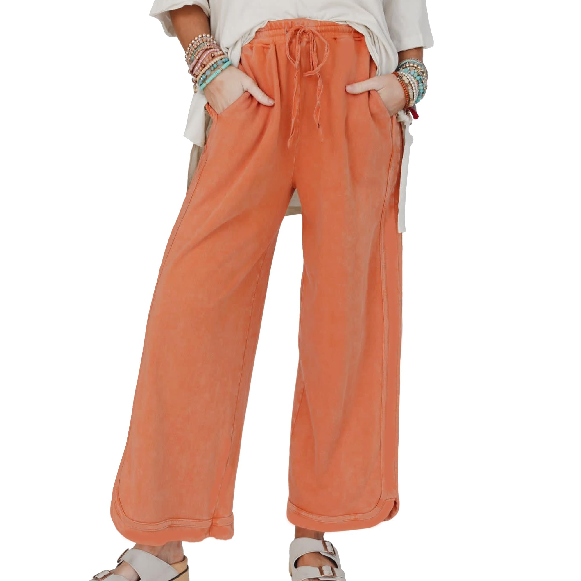 Hixiaohe Women's Casual Wide Leg Sweatpants