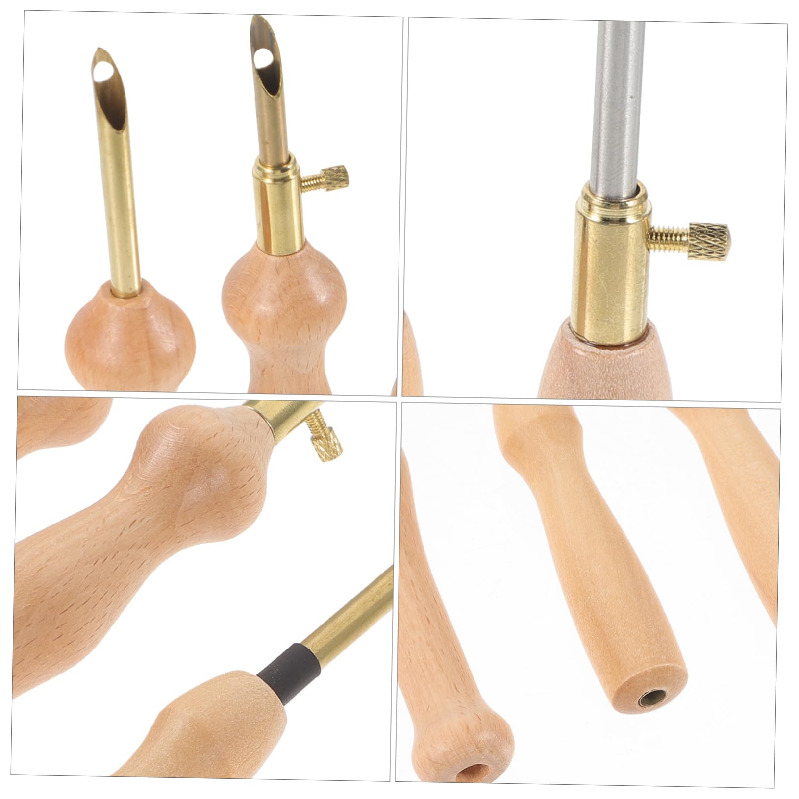 Housoutil 5pcs Embroidery Punch Needles Hand Embroidery Needles Set for Adults Beginners