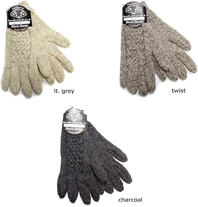 Amazon | [ブラックシープ] SB07/ケーブル編みニットグローブ手袋