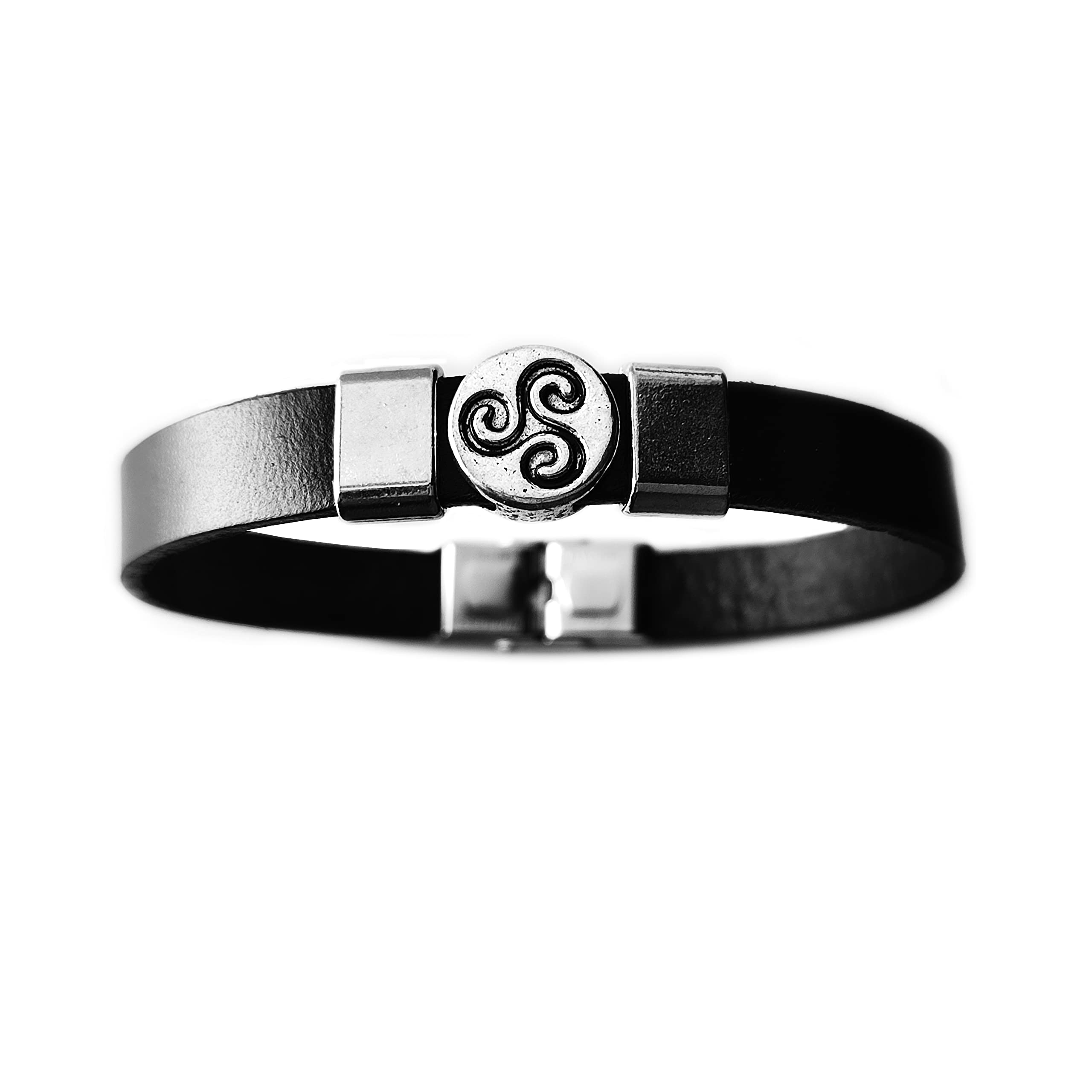 Simboliks Pulsera celta Triskel, Amuleto Trisquel regalo Druida Pulsera de protección Triqueta Tradición Celta Triskel celta amuleto celta protección celta equilibrio espiritual energía positiva