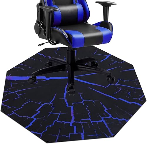 HiiARug Tapete para silla octágono de piso de madera dura, 47 x 47 pulgadas, protector de piso para el hogar, protector de suelo duro,