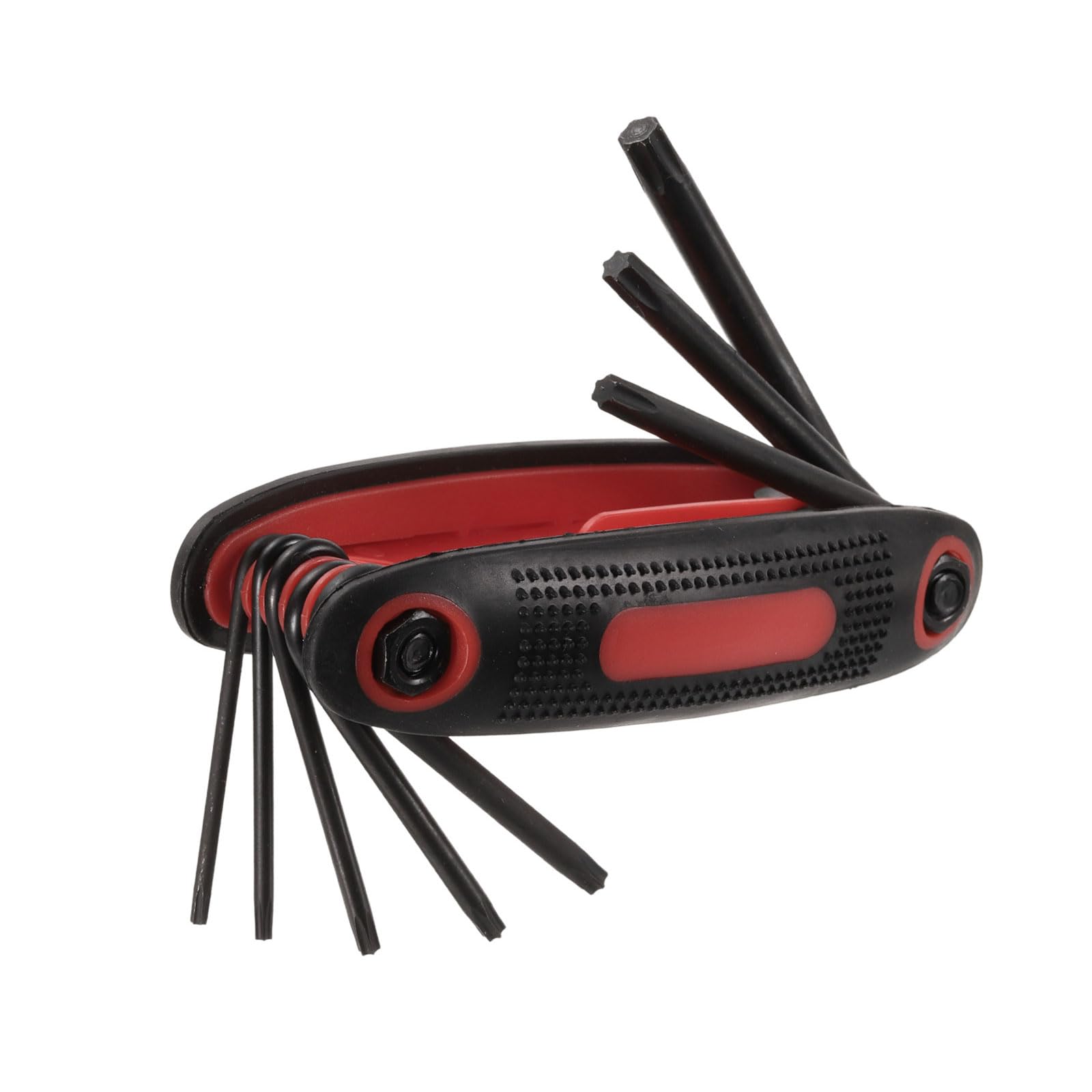 HARFINGTON Folding Torx Wrench T9-T40 8 in 1 Portable Fold-up Star 6 Point Head Wrenches Set Driver Tool Kit for Basic Home Repair and General