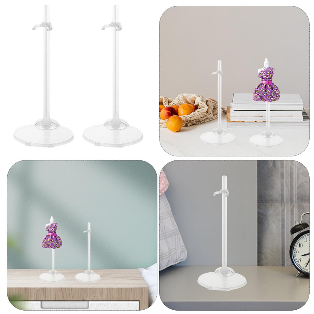 Hemoton 16pcs Doll Display Stand Racks Toy Doll Display Holders for Boys and Girls Sturdy Design