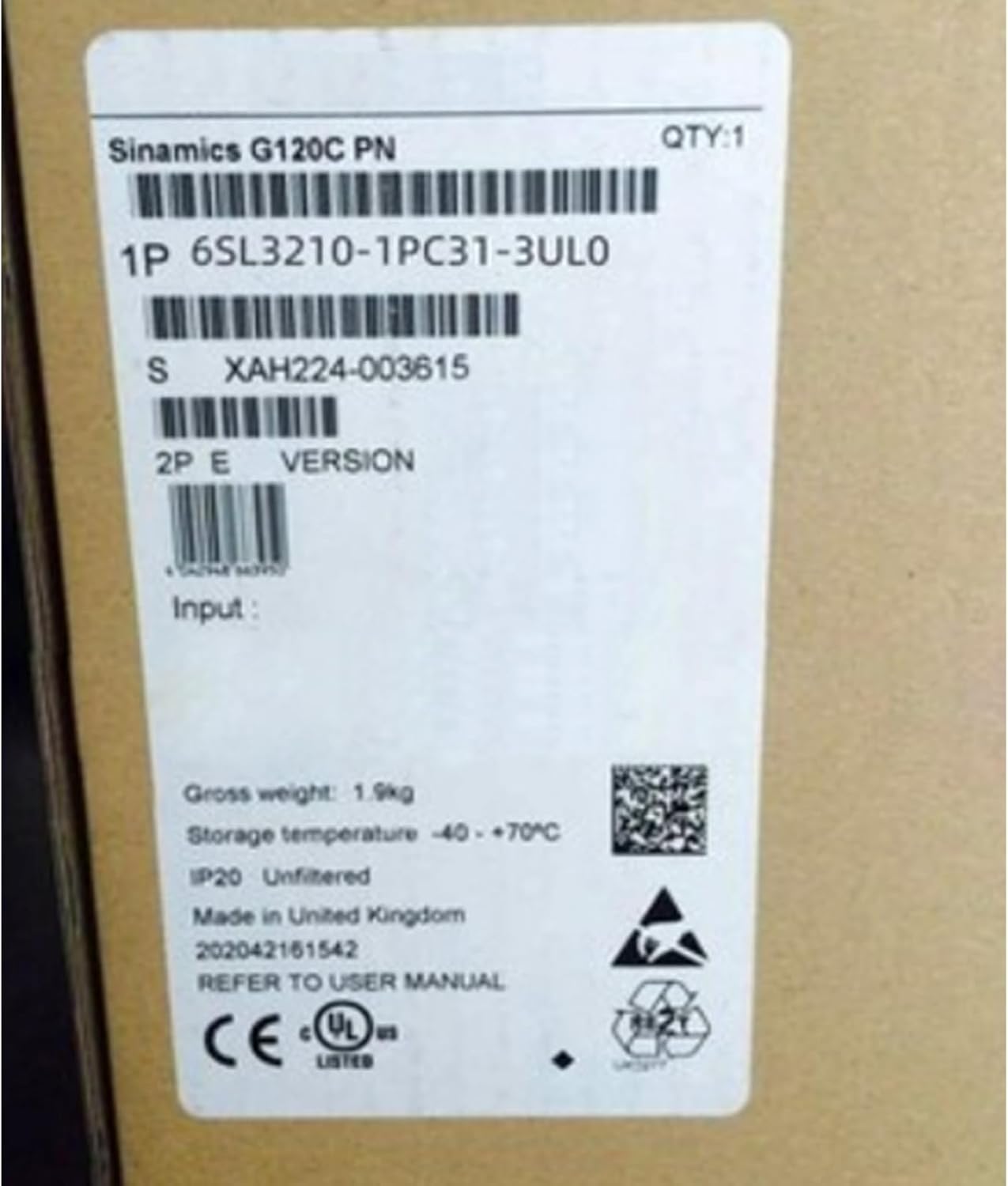 SMOCONE 1 Pcs 6SL3210-1PC31-3UL0 New in Box 6SL32101PC313UL0 Expediated