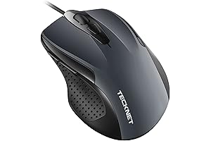 TECKNET USB Wired Mouse: Precise Control for Laptops and Computers