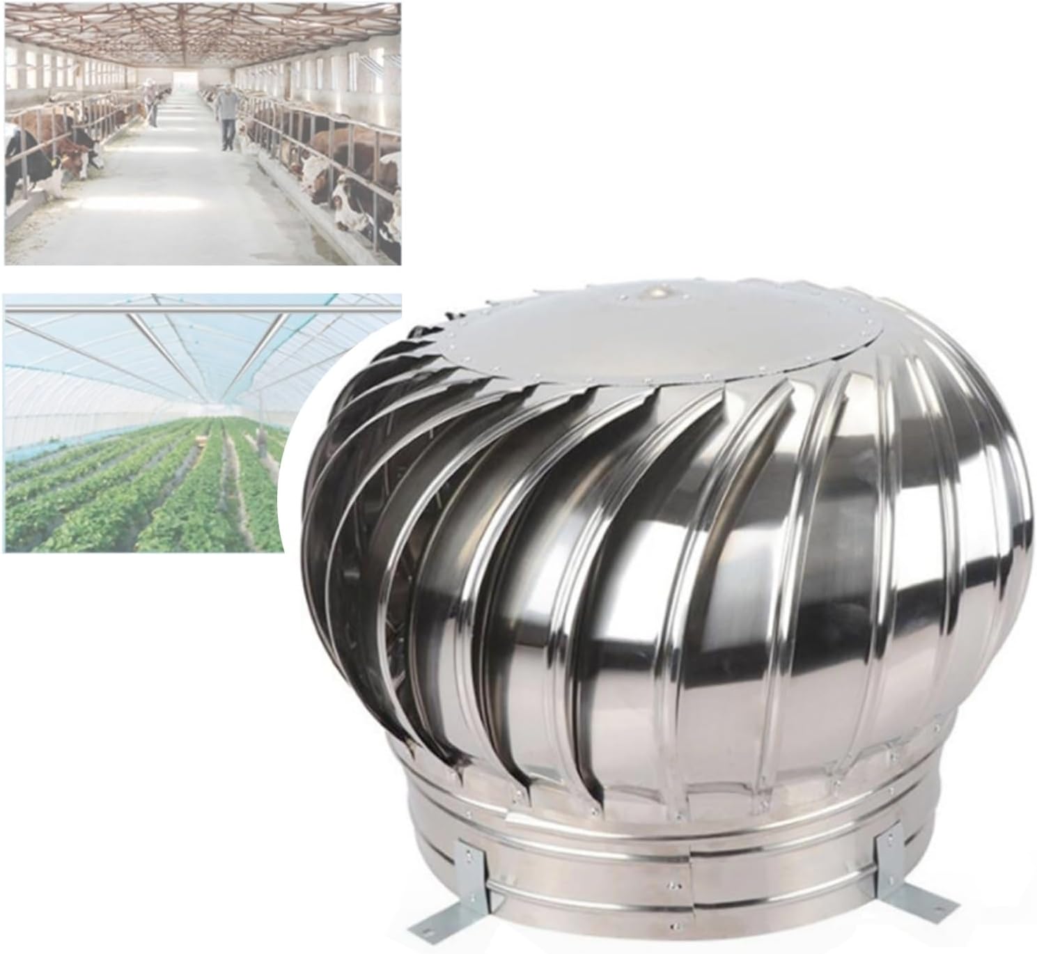 Chimney Spinner Cowl Chimney Cap, Rotating Chimney Cowl Cap Spinner, Chimney Rain Cap, 304 Stainless Steel Fireplace Chimney Cover, for Insulation Vent Cover Outside