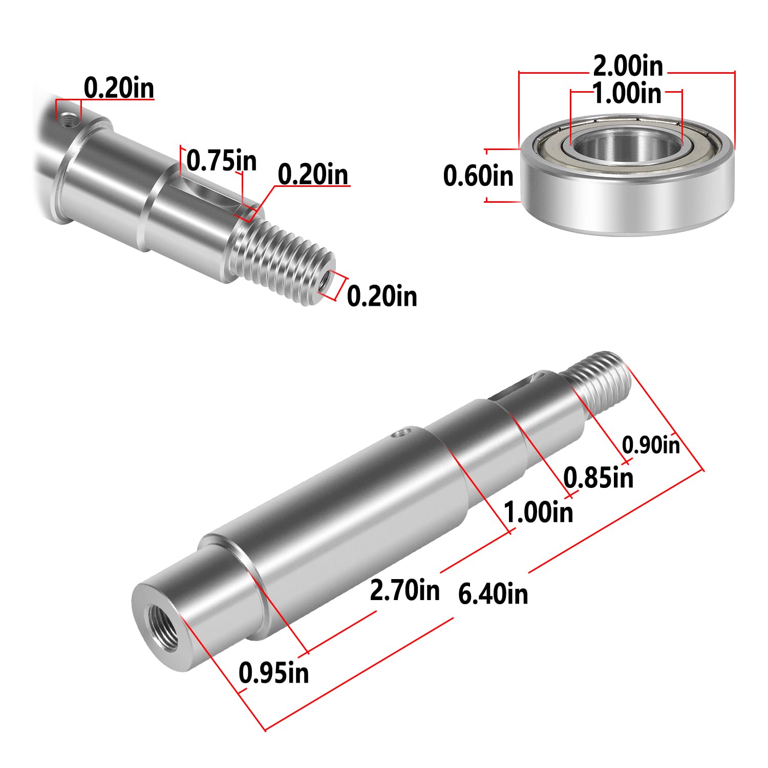 Amazon.com: 88749 Bearings and 50051387 Spindle Shaft Compatible