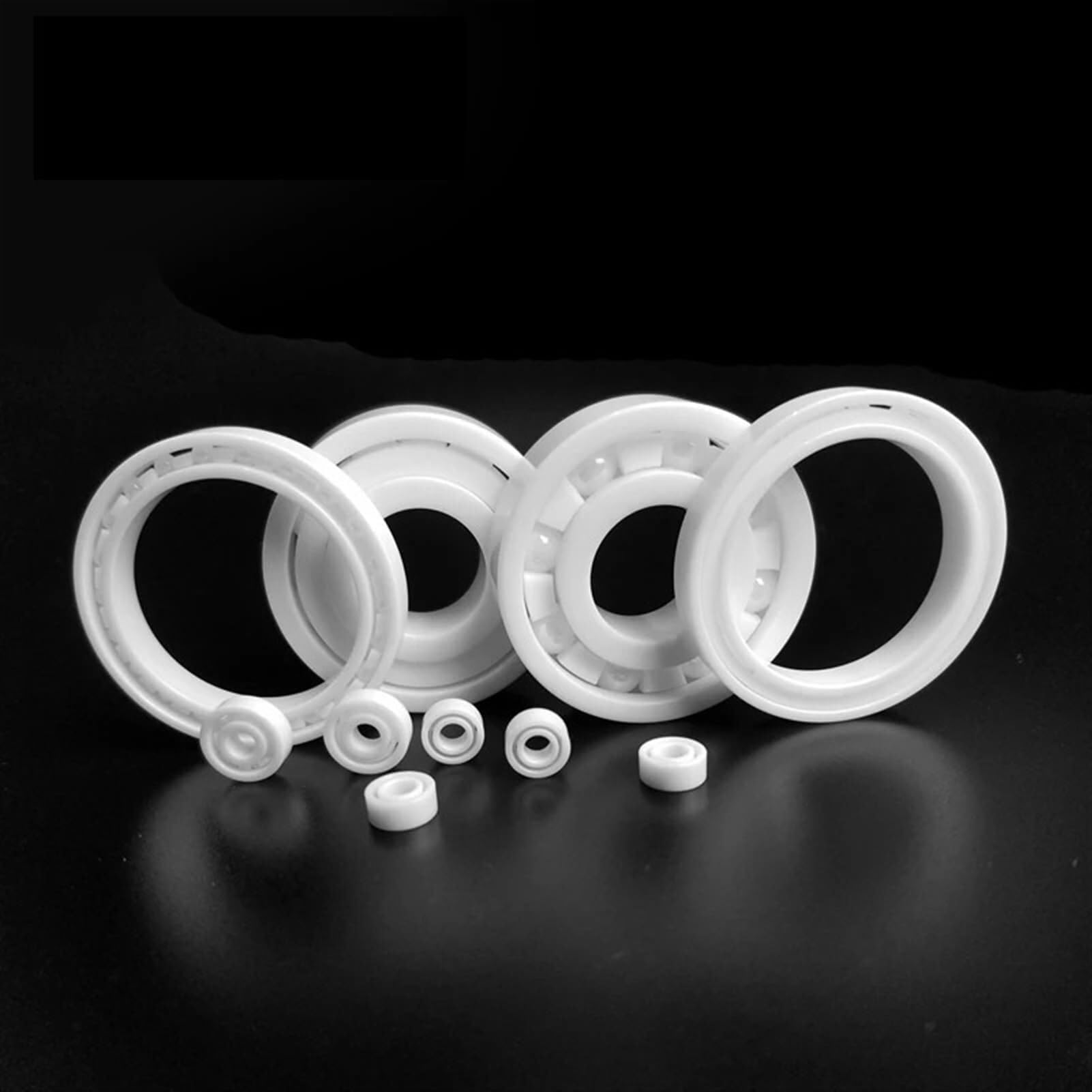 Łożyska, Łożysko kulkowe zwykłe 1 szt. Hybrydowe łożysko ze stali nierdzewnej MR137 Rozmiar 7X13X4mm Odporność na korozję, odporność kwasy i zasady,Wysoka nośność(Full ceramic)