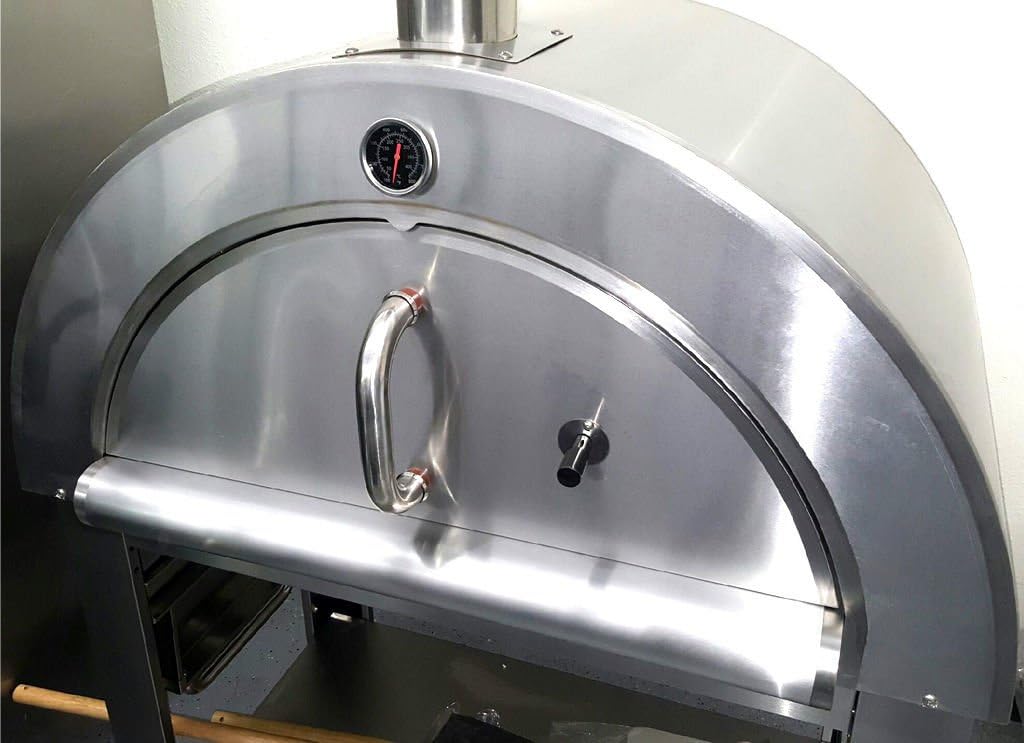 44" XL Size Wood Fired Outdoor Stainless Steel Pizza Oven BBQ Grill