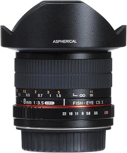 Miniatura 10 de Rokinon lente tipo ojo de pescado HD 8mm f3.5 con capucha desmontable para Canon DSLR 8-8mm, lente fijo sin zoom