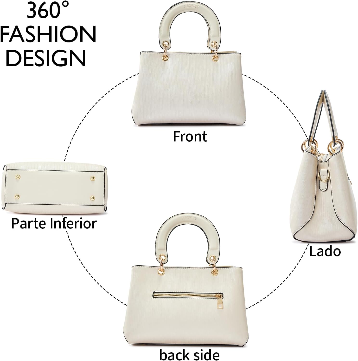Women's Handbag,Fashion Purse with Removable Strap,Bow