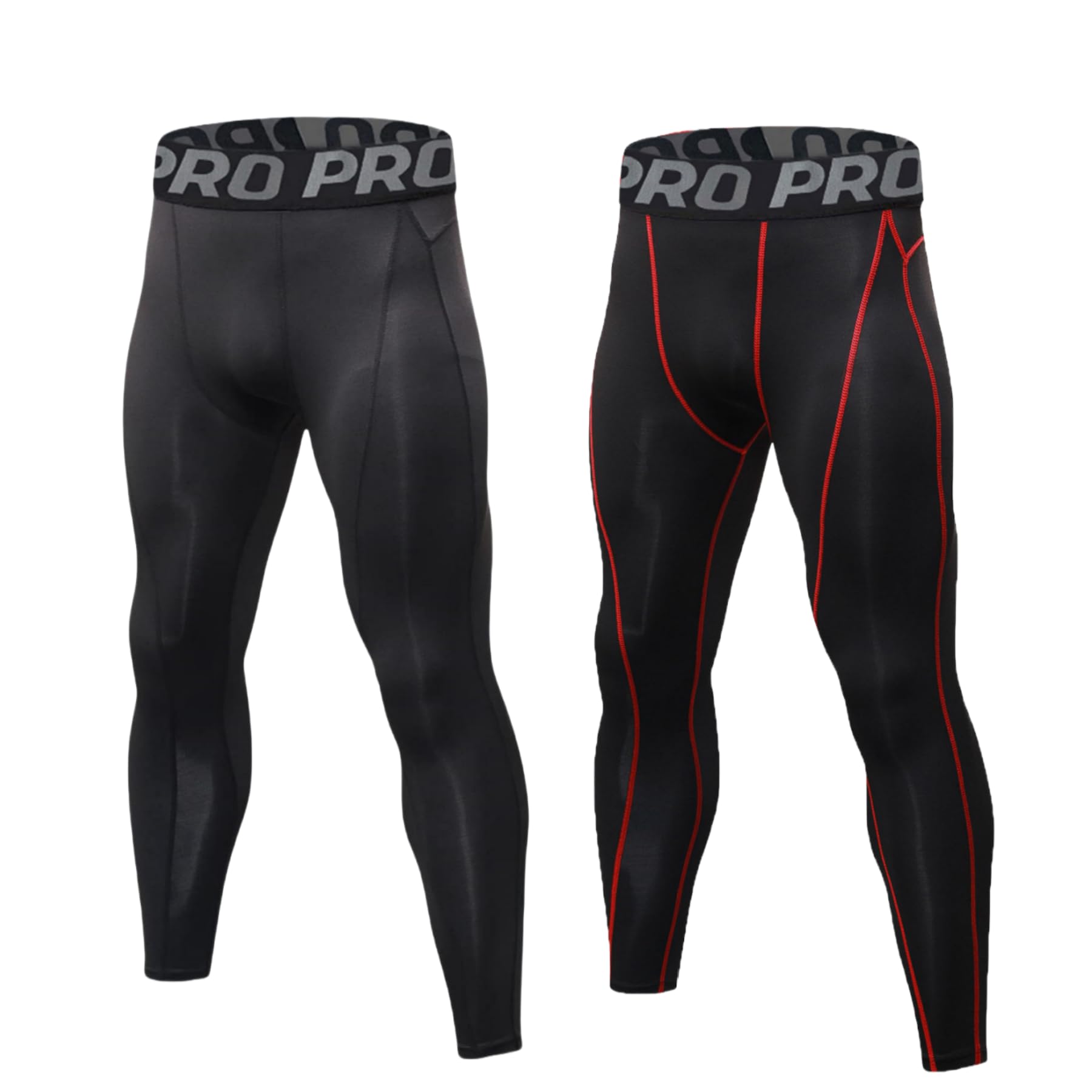 lnfintdo Men's Compression Pants 5 Pack Athletic Running Gym Tights Cool Dry Thermal Base Layer Workout Leggings for Sports-picture-40