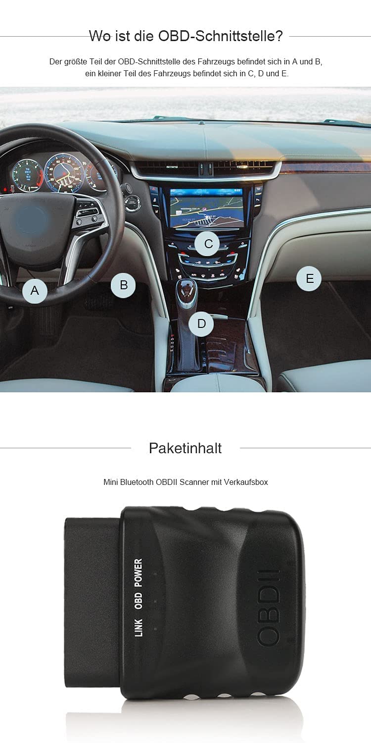 Erisin Mini OBD2 Version 1.5 Bluetooth Sans Fil Outil De Diagnostic De Voiture Adaptateur De Couple Android Lecteur De Code Testeur Pour Autoradios De Voiture Android Autoradio/car