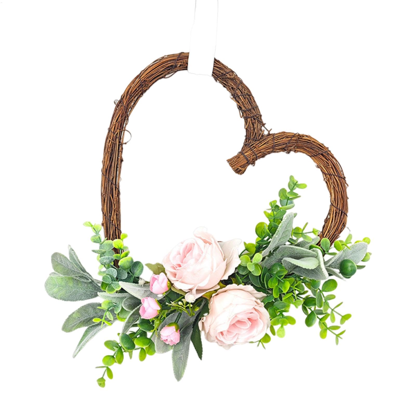 Couronne de fleurs chapelet en cœur cadeau idéal crémaillère et mariage