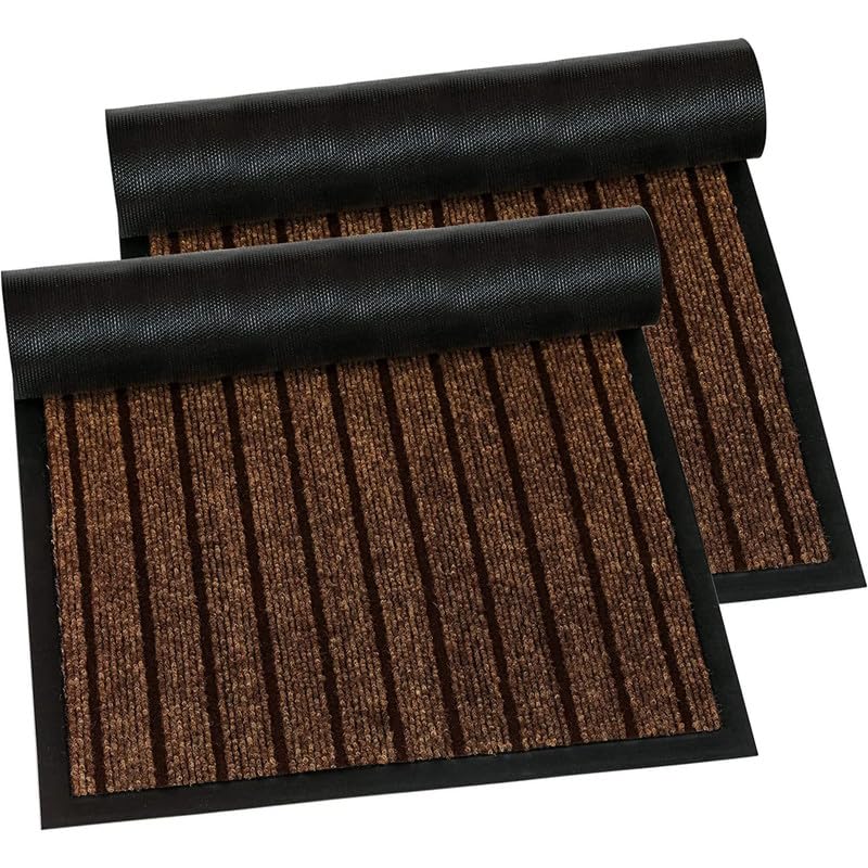 Cozy Haven Rubber Doormat โ Outdoor & Indoor Heavy Duty Washable Non-Slip Doormat for Kitchen Garden, Inside & Outside Floor Mats, Waterproof and Dirt Trapper Entrance Doormats (50x90 cm, Brown 2) โ image 1