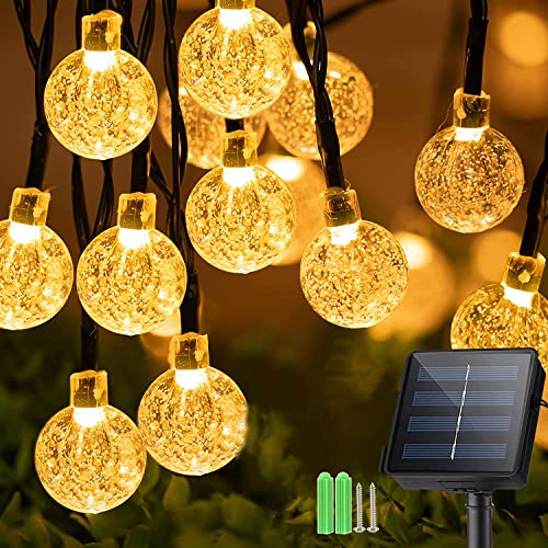 Sunlisky Guirnalda Luces Exterior Solares, 7.5M 50LED Luces Solares Led 8 Modos IP65 Impermeable Luces Solares Led Exterior Para Jardín, Árbol, Terraza, Balcón, Boda, Fiesta (Blanco Cálido) Cover